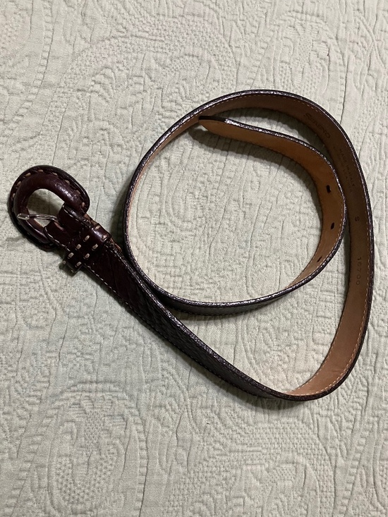 ?? SERENO ITALIAN LEATHER BELT ?? BROWN, SIZE SMALL, BOHO, WESTERN, COWGIRL